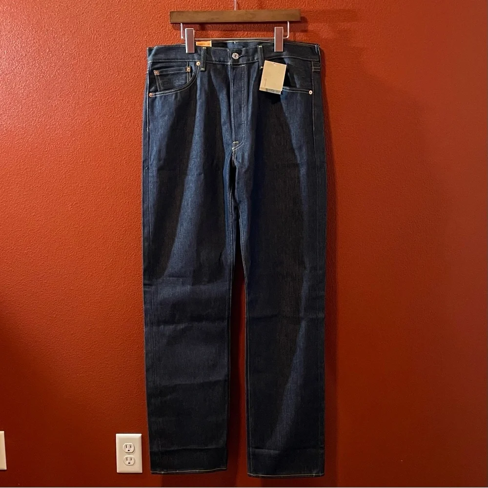 Levi’s Men’s NWT 501 Straight Leg Shrink To Fit Blue Rigid Treatment Work Jeans